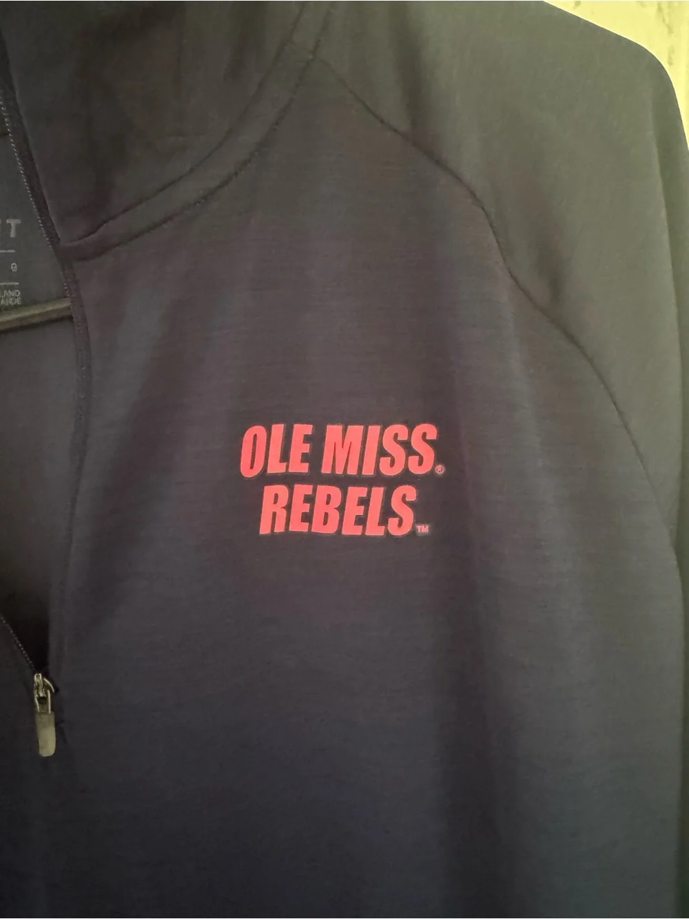 Nike Men's Ole Miss Rebels Navy Quarter-Zip Pullover